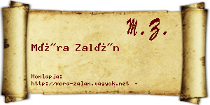 Móra Zalán névjegykártya
