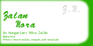 zalan mora business card