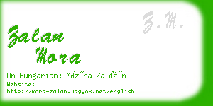 zalan mora business card